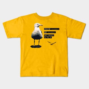 Seagull - Philosophy of LIFE Kids T-Shirt